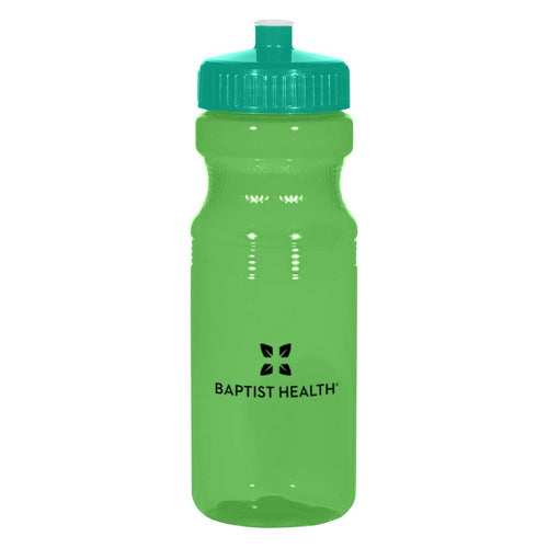 24 oz. Poly-clear™ Fitness Bottle Translucent Green Multi Color