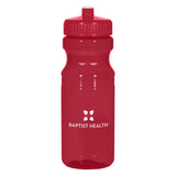 24 oz. Poly-clear™ Fitness Bottle Translucent Red Multi Color 