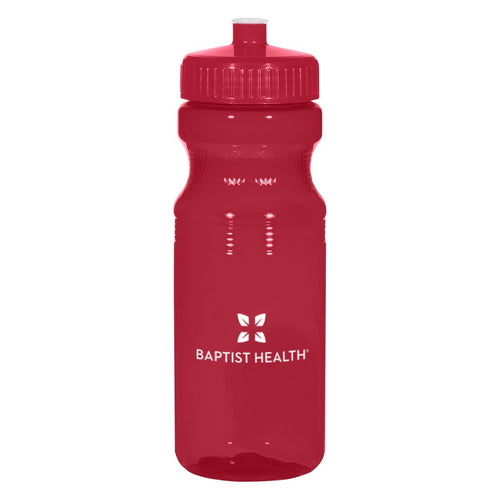 24 oz. Poly-clear™ Fitness Bottle Translucent Red Multi Color