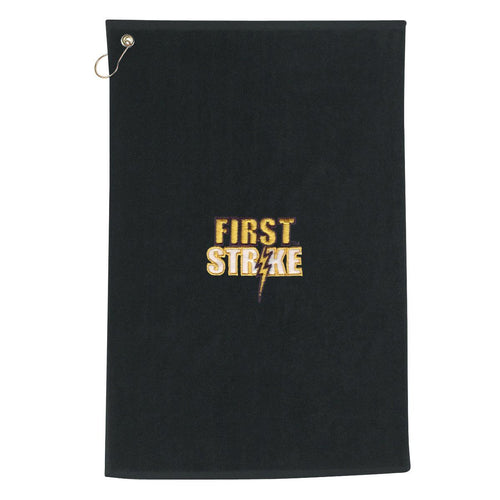 Golf Towel Black Embroidery