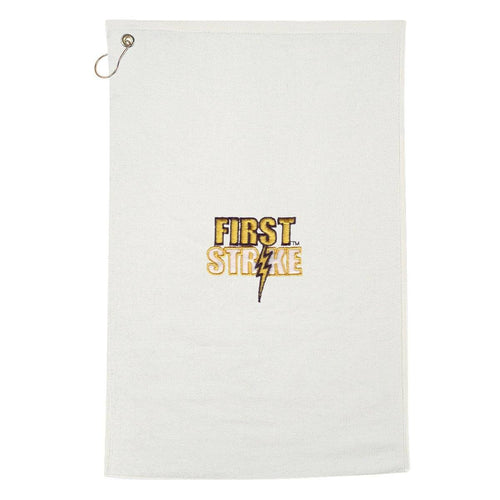 Golf Towel White Embroidery
