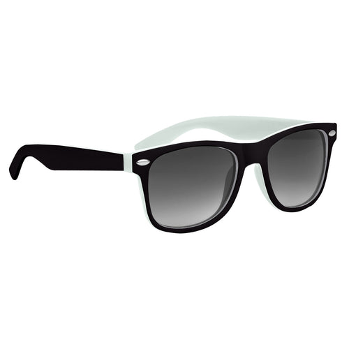 Two-Tone Malibu Sunglasses Sunglasses Hit Promo White & Black Single Color