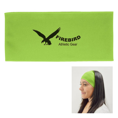 Cooling Headband Lime Green Single Color