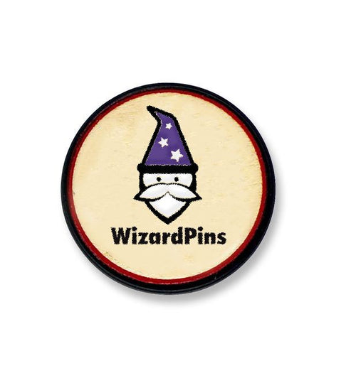 Custom Made In USA Wood Pins With Color Custom Pins WizardPins 