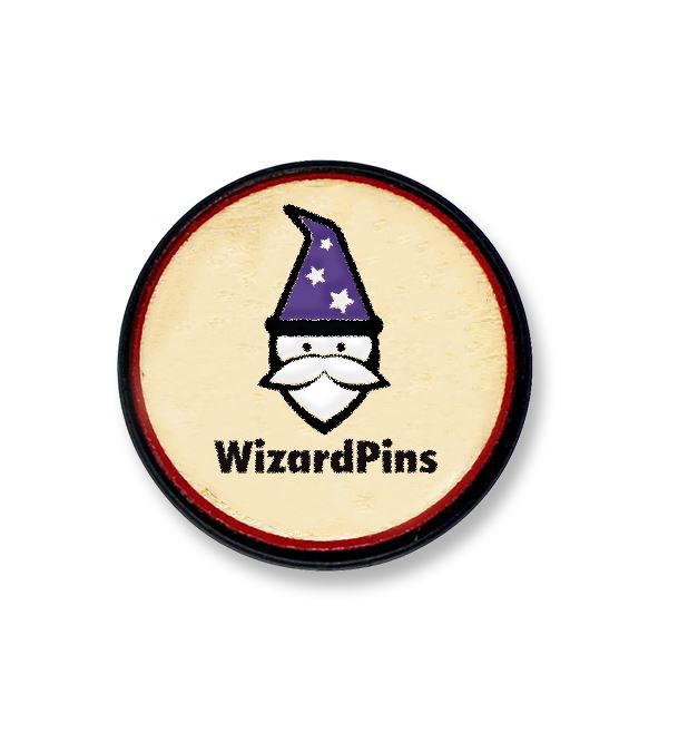 Custom Made In USA Wood Pins With Color Custom Pins WizardPins