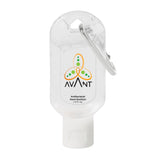 1.8oz Hand Sanitizer with Carabiner Hand Sanitizer Hit Promo White Multi Color