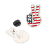 American Flag Peace Symbol Enamel Lapel Pin Pin WizardPins 1 Pin
