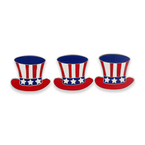 American Flag Uncle Sam Hat Enamel Lapel Pin Pin WizardPins 5 Pins