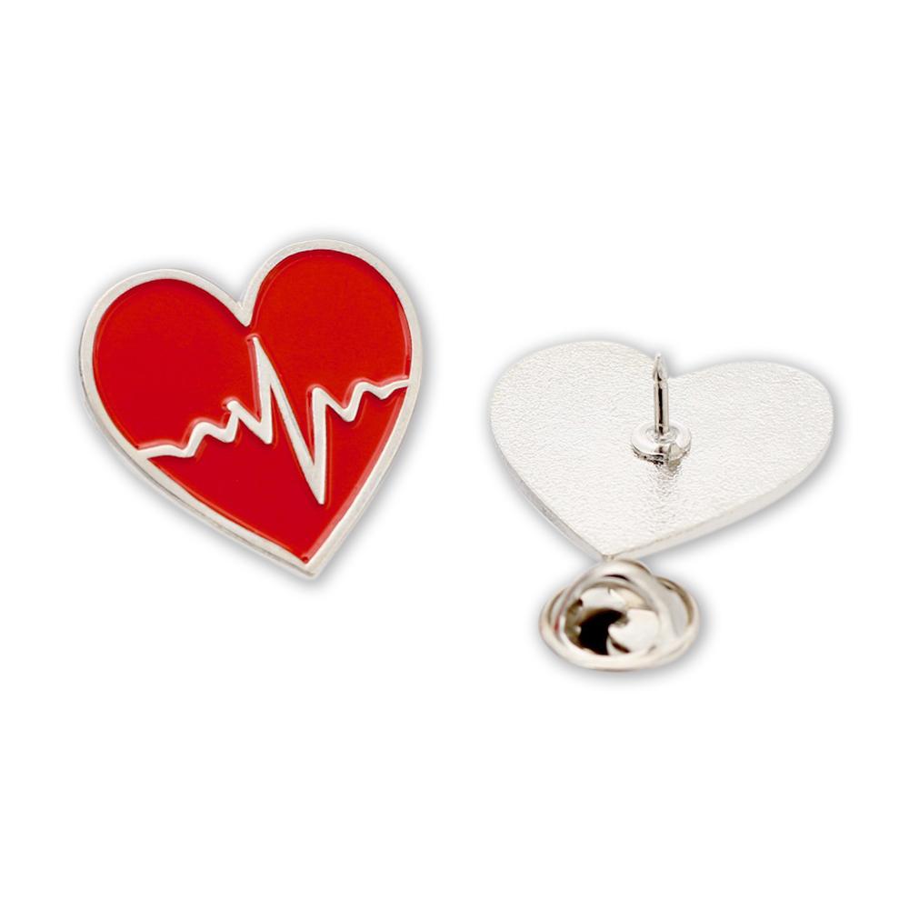 Heart Beat Cardiac Monitor Lapel Pin