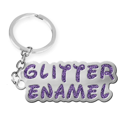 Custom Glitter Enamel Keychains Custom Keychains WizardPins
