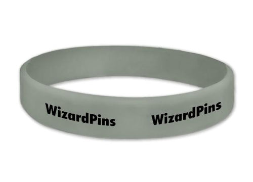 Custom Printed Wristband Heather Grey 0.5 (Most Popular)