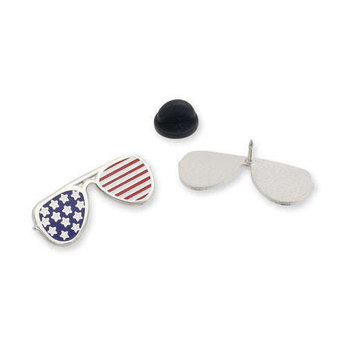 American Flag Aviator Sunglasses Hard Enamel Lapel Pin Pin WizardPins 5 Pins