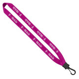 Polyester Printed Lanyards Lanyards WizardPins 3/4 inch (Most Popular) Plastic Black Hook