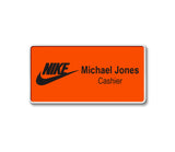 Custom Digitally Printed Metal Name Badges Name Badges WizardPins Printed Rectangle - 3 x 1.5 inch