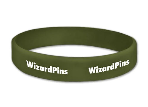Custom Printed Wristband Military Green 0.75