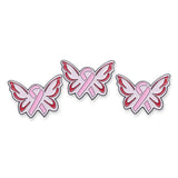 Angel Wings Pink Ribbon Breast Cancer Awareness Enamel Pin Pin WizardPins 25 Pins