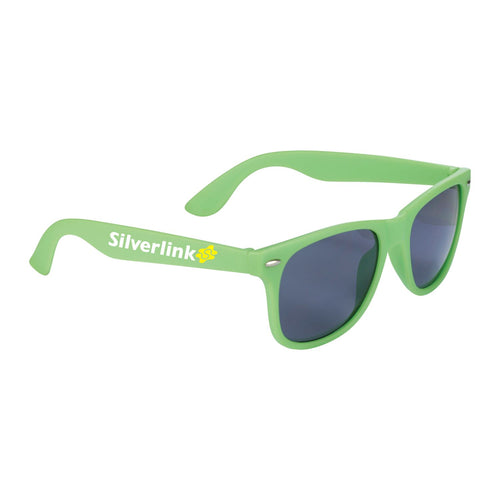 Matte Sun Ray Sunglasses Lime Green Multi Color