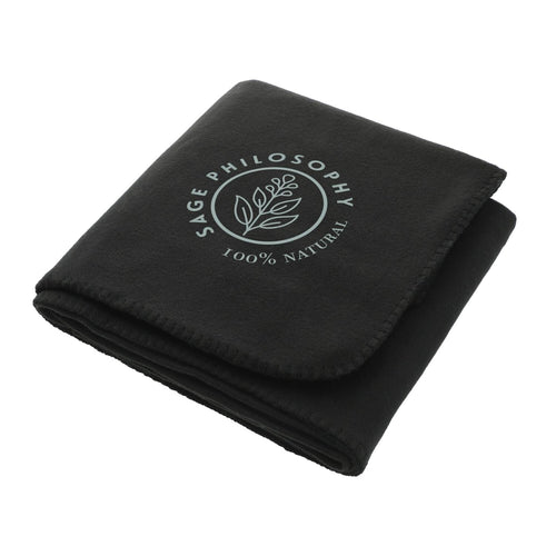 100% Recycled PET Fleece Blanket Blankets PCNA Black Multi Color