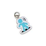 Custom Soft Enamel Charm Silver 0.75 Inches Jumpring