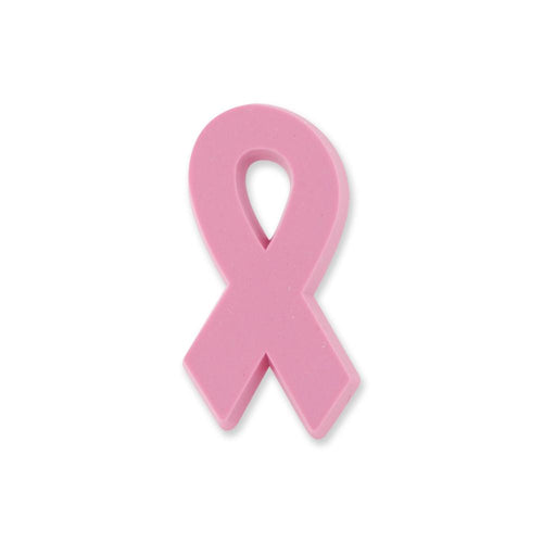 Pink Ribbon PVC Breast Cancer Awareness Silicone Lapel Pin Pin WizardPins 1 Pin