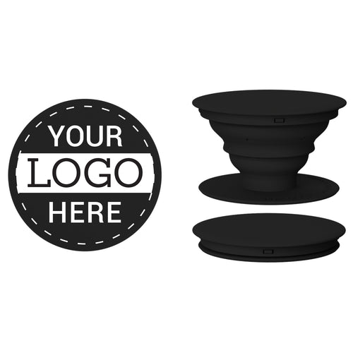 Custom PopGrip Popsockets PopSocket iClick Black Single Color