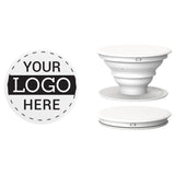 Custom PopGrip Popsockets PopSocket iClick Gray & White Single Color