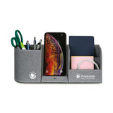 Truman Wireless Charging Desk Organizer Medium Grey Heather Heat Transfer