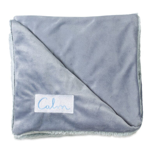 Luxe Faux Fur Throw Blanket Blankets Gemline Gray Emroidery