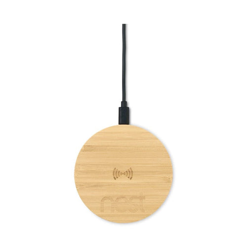 Auden Bamboo Wireless Charger Tech Accessories Gemline Bamboo Laser Engraved