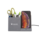 Truman Wireless Charging Pencil Cup Medium Grey Heather Heat Transfer