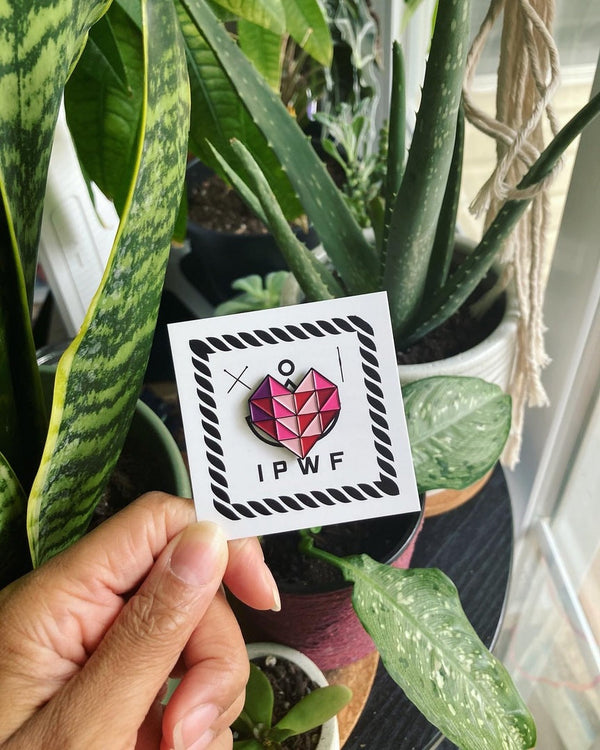 Heart enamel pins