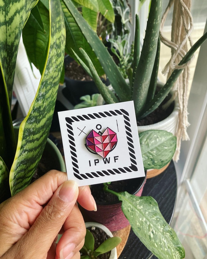 Heart enamel pins