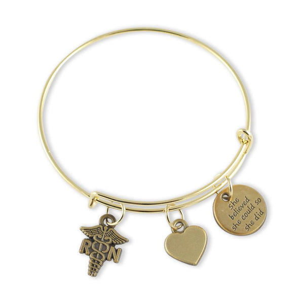 Custom nursing charm bracelet