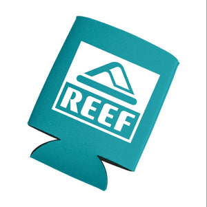 Reef Koozies WP Custom Brand Store Hit Promo Turquoise with White Single Color 