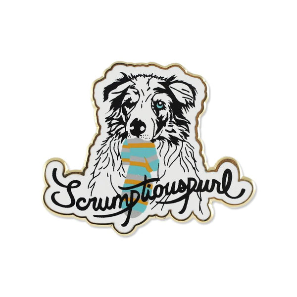 Custom Etsy Lapel Pin for shop with hard enamel detail and gold metal plating