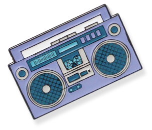 Boombox pin