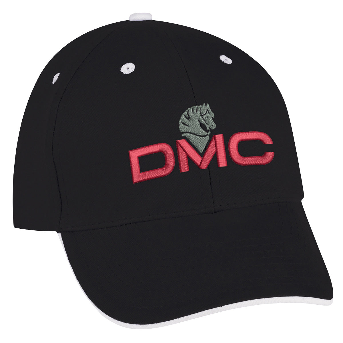Elite Cap Hats Hit Promo Black with White Trim Embroidered 