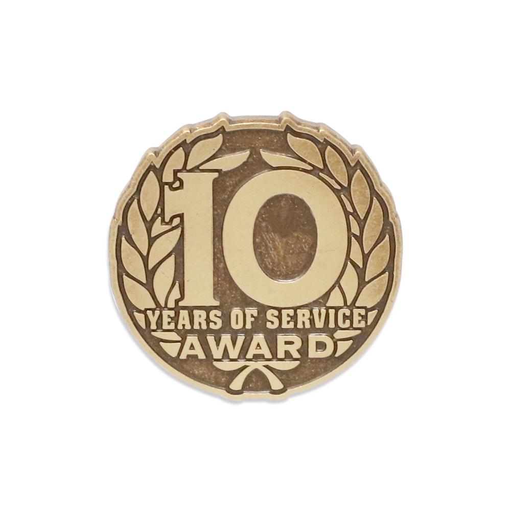 Year of Service Award Diestruck Lapel Pin Pin WizardPins 10 Year Pin 