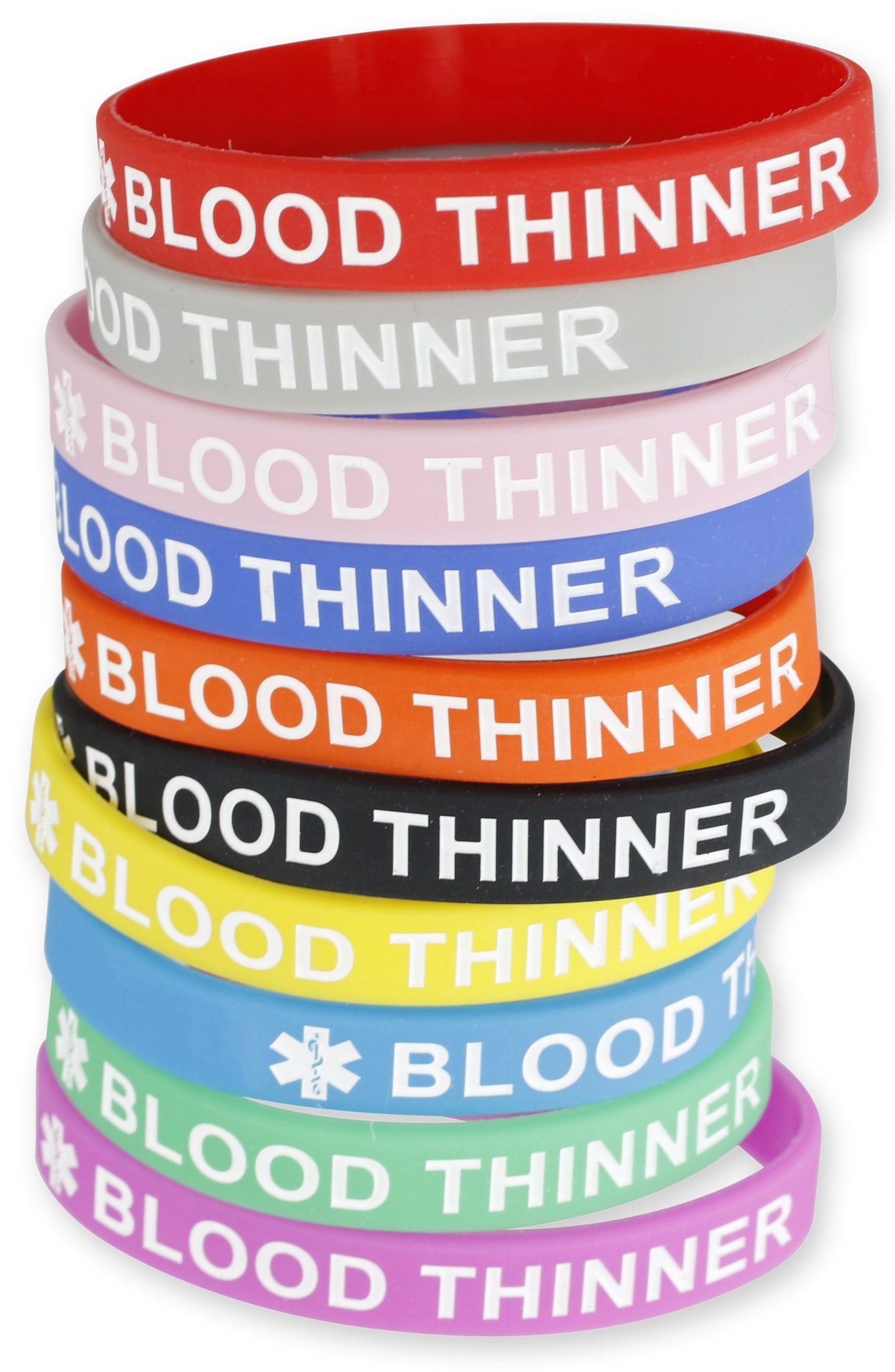 Blood Thinner Bracelets Wristband WizardPins 10 Wristbands 