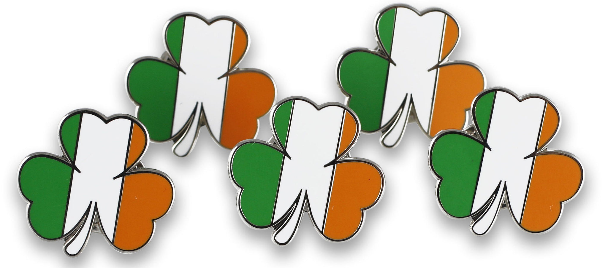Irish Flag Tricolor Shamrock Enamel Lapel Pins Pin WizardPins 100 Pins 