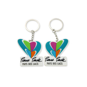 Custom PVC Keychains Custom Keychains WizardPins PVC 2.25 inch Split Ring with Chain