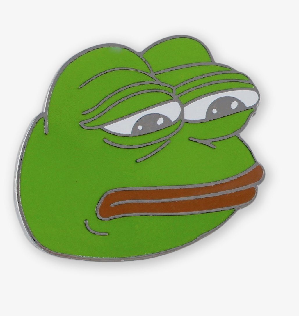 Sad Pepe Hard Enamel Lapel Pin Pin WizardPins 1 Pin 
