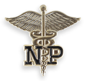 NP Nurse Practitioner Emblem Pin Caduceus Pin WizardPins 1 Pin 