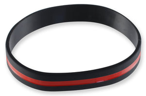 Firefighter Awareness Thin Red Line Silicone Wristband Bracelets Wristband WizardPins 1 Wristband 