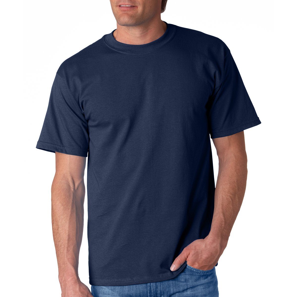 Gildan® Adult Ultra Cotton® T-Shirt Navy Multi Color S-XL