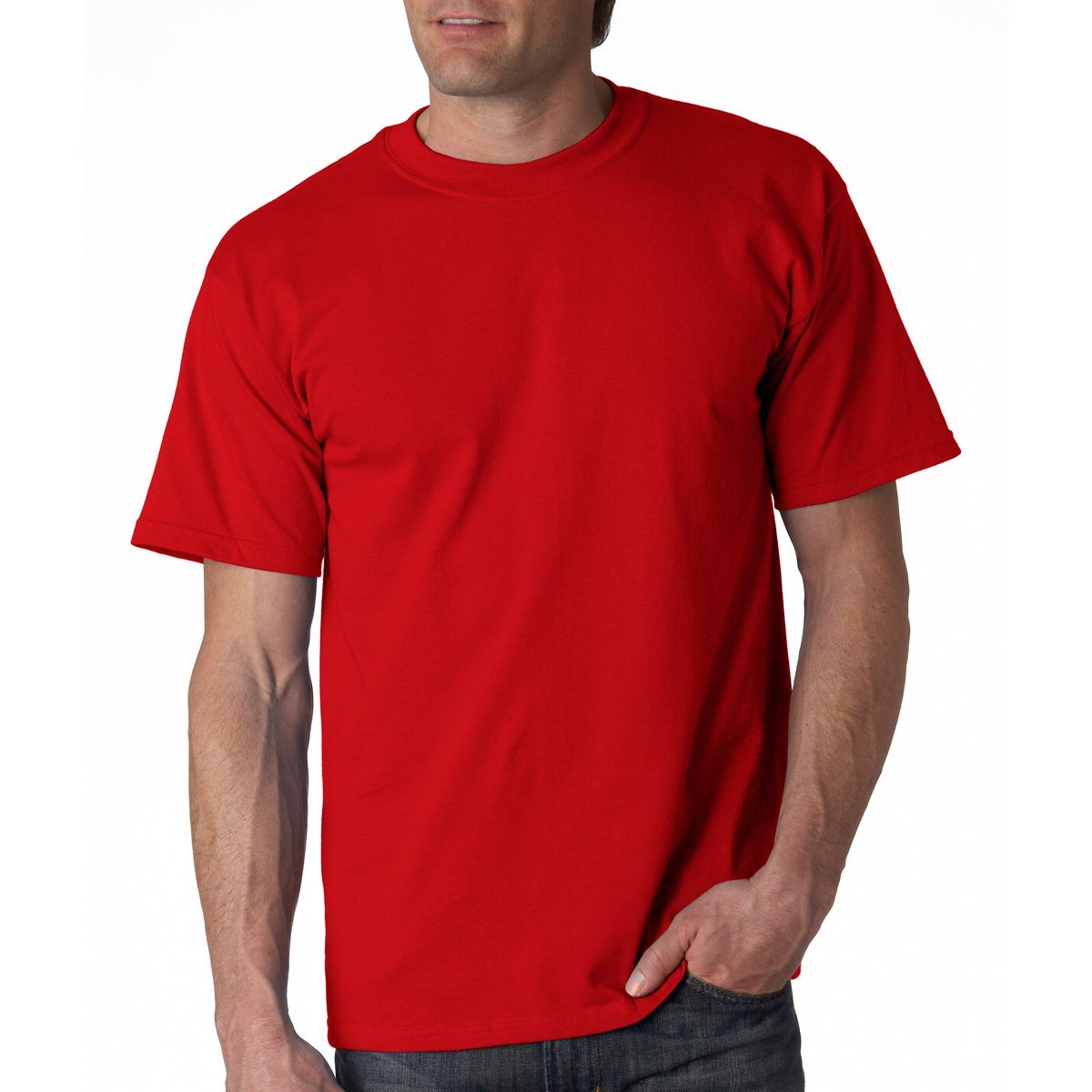 Gildan® Adult Ultra Cotton® T-Shirt Red Multi Color S-XL