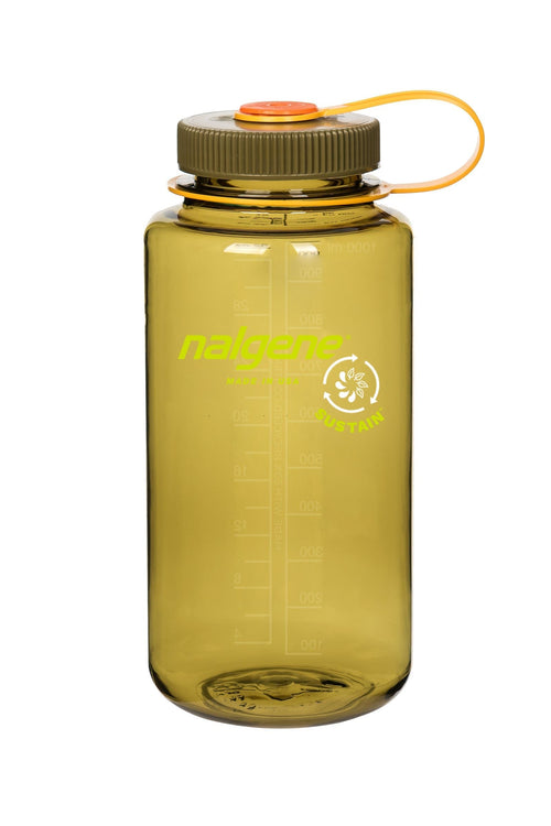 Nalgene Sustain 32 oz. Wide Mouth Bottle Water Bottles Nordic Promotions Olive Single Color 