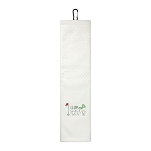 Scrubber Golf Towel White Embroidery 