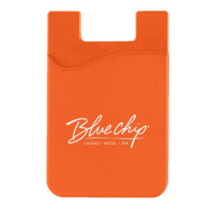 Silicone Phone Wallet Orange Single Color 
