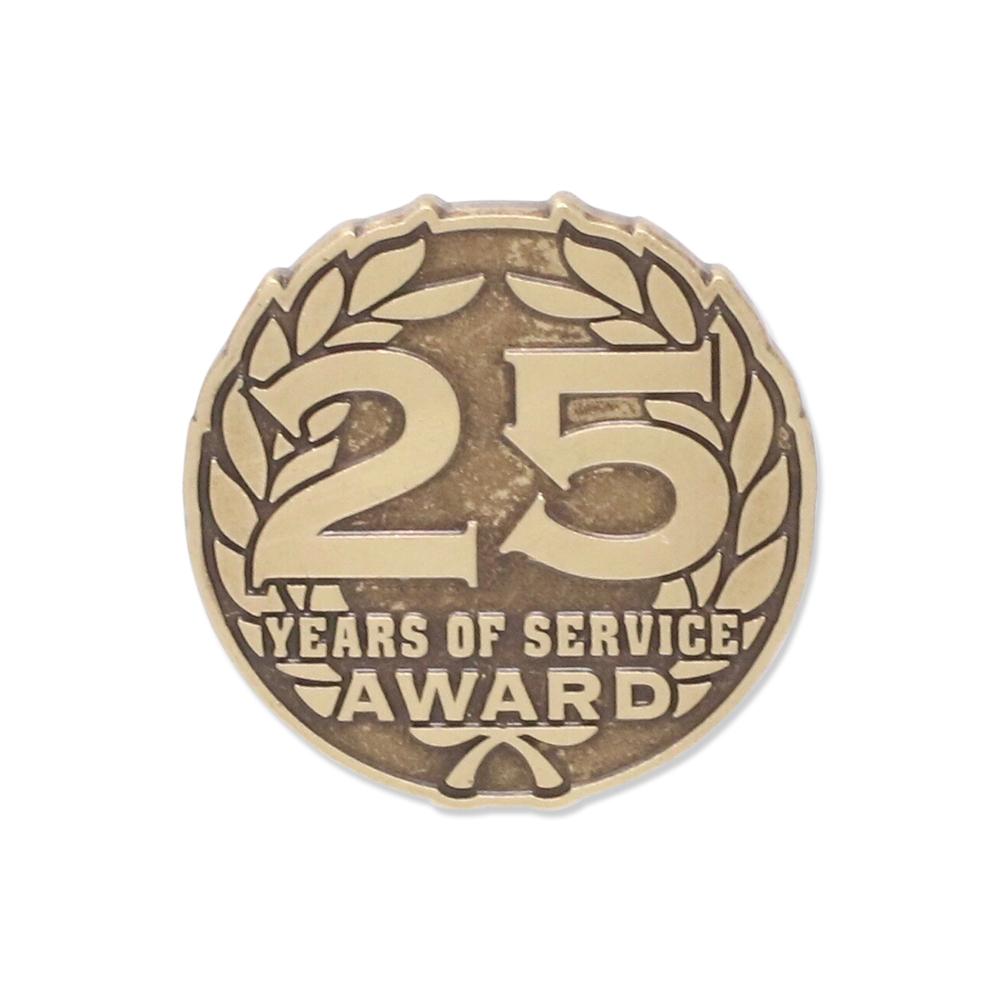 Year of Service Award Diestruck Lapel Pin Pin WizardPins 25 Year Pin 